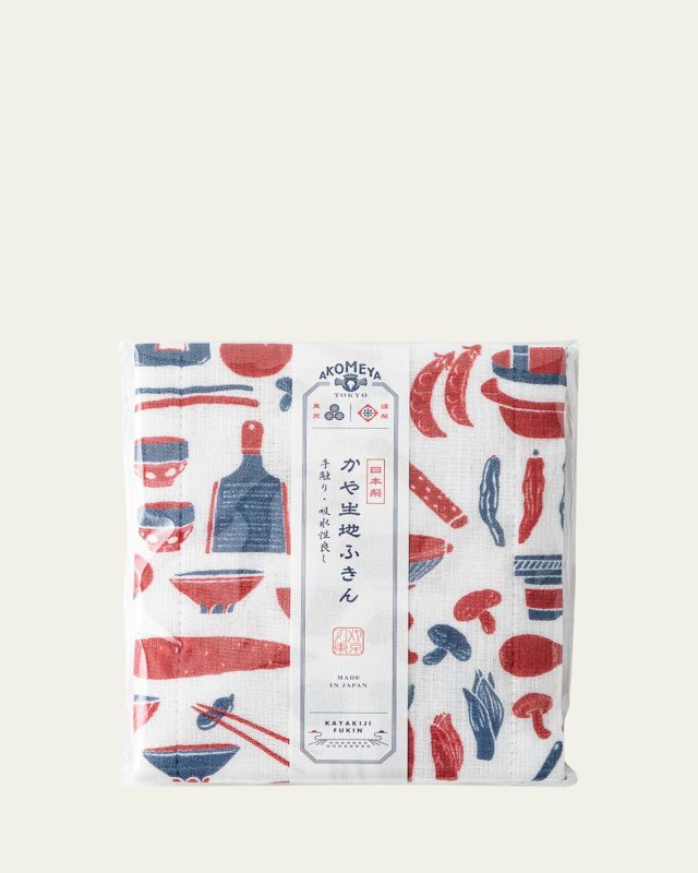 Japanese Tea Towel, Red